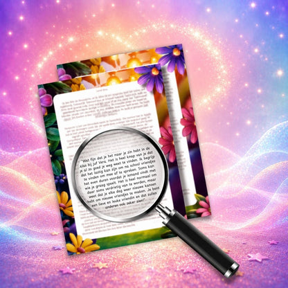 Schitterlichtkristal, magisch knutselpakket met persoonlijke brief